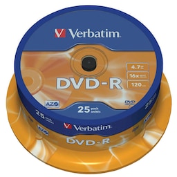 Verbatim DVD-R 16x, 25-pack