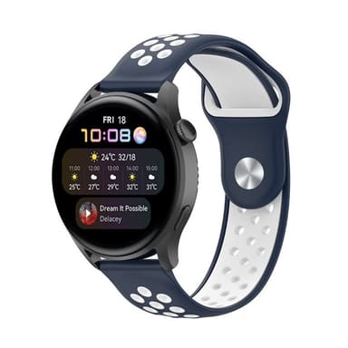 EBN Sport armbånd Huawei Watch 3 - Navy/hvit
