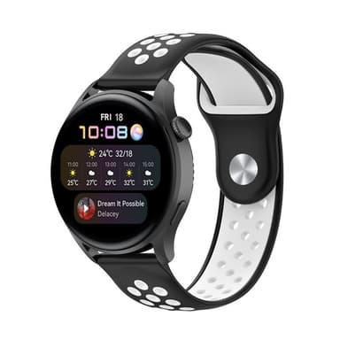 EBN Sport armbånd Huawei Watch 3 Pro - Svart/hvit