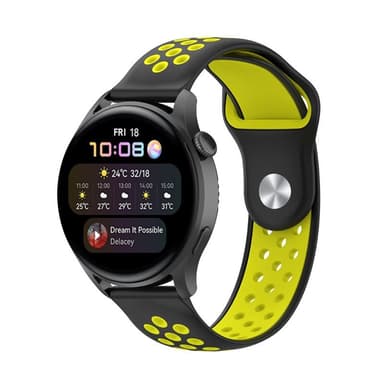 EBN Sport armbånd Huawei Watch 3 - Svart/gul