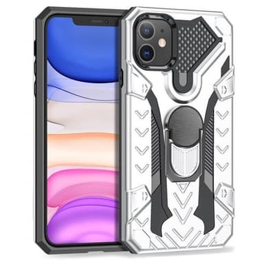 Armor Knight beskyttelsedeksel med roterende støtte til iPhone 11 - Silver