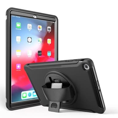 Deksel med roterbart stativ til Samsung Galaxy Tab A 10.1 2019 T510 / T515 Svart