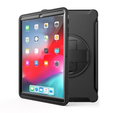 Deksel med roterbart stativ til Samsung Galaxy Tab A 10.1 2019 T510 / T515 Svart