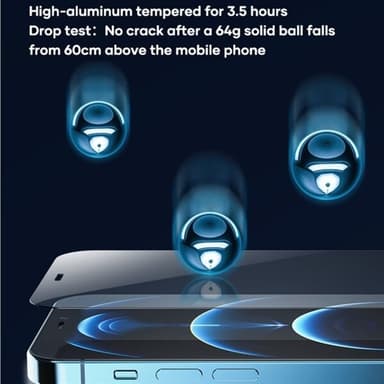 Temperert skjermbeskyttelse uten ramme til iPhone 12 Pro Max