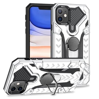 Armor Knight beskyttelsedeksel med roterende støtte til iPhone 11 - Silver