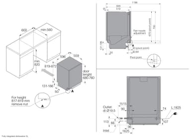 Asko oppvaskmaskin DFI444B helintegrert