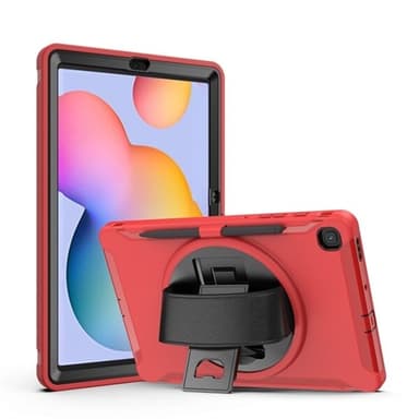 Deksel med roterbart stativ til Samsung Galaxy Tab S6 Lite Rød