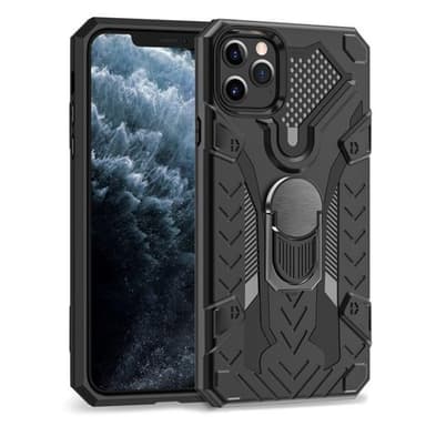 Armor Knight beskyttelsedeksel med roterende støtte til iPhone 11 Pro Max - Svart