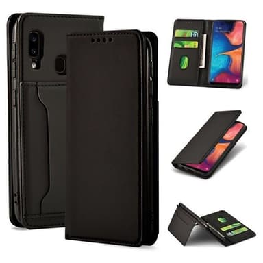 Mobildeksel med kortlomme og magnetisk feste til Samsung Galaxy A20