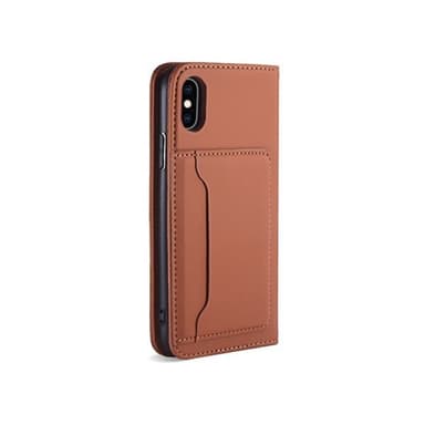 Multifunksjonelt magnetdeksel til iPhone XS & X Brun