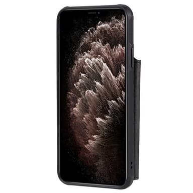 Shockproof Lommebokdeksel med stativ  iPhone 11 Pro Max, Svart