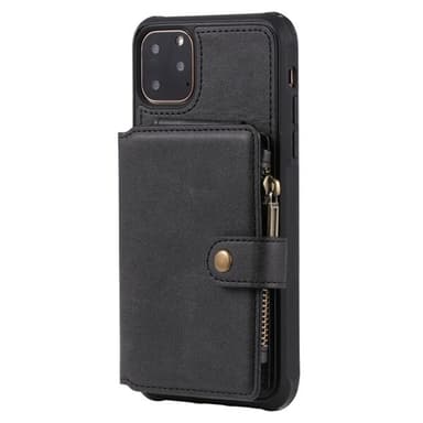 Shockproof Lommebokdeksel med stativ  iPhone 11 Pro Max, Svart