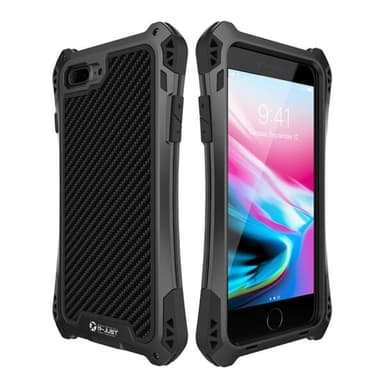 Metallbeskyttelse mot slag, støv og vann til iPhone 8 Plus Svart
