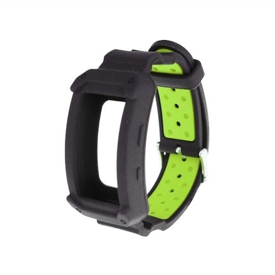 Klokkearmbånd i silikon til Samsung Gear Fit2 / Pro Svart & Grønn