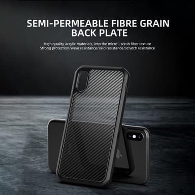 Semi-transparent slagbeskyttelse til iPhone XS Max