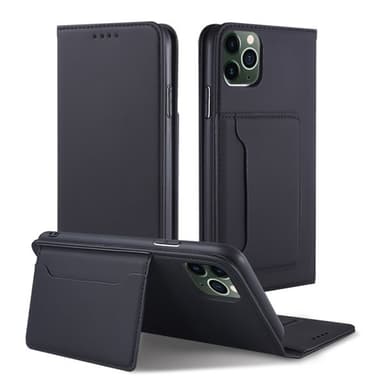 Multifunksjonelt magnetdeksel til iPhone 11 Pro Svart