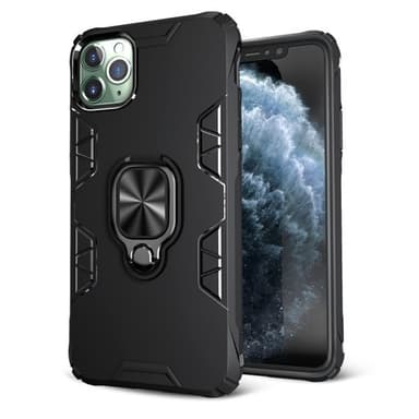 Shockproof TPU deksel med ringholder iPhone 11 Pro Max, Svart