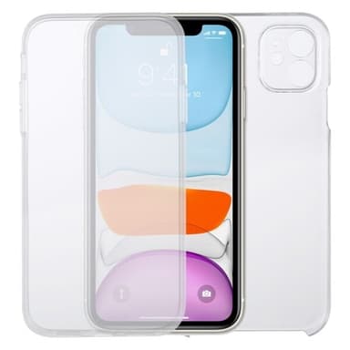 Ekstra tynt dobbelsidig deksel til iPhone 11 Gjennomsiktig