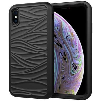 Bølgemønstret beskyttelsedeksel til iPhone XS Max Black