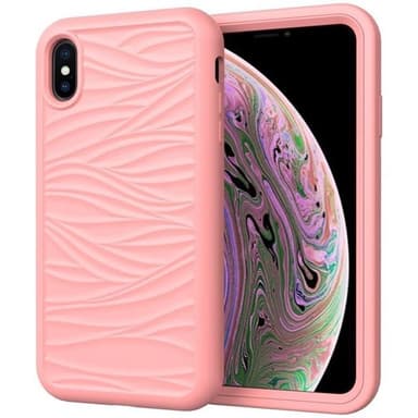 Bølgemønstret beskyttelsedeksel til iPhone XS Max Rosa