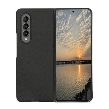 Lær deksel Samsung Galaxy Z Fold 3  - Svart