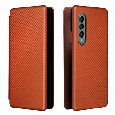 Carbon Flipcase deksel Samsung Galaxy Z Fold 3  - brun