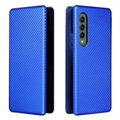 Carbon Flipcase deksel Samsung Galaxy Z Fold 3  - Blå