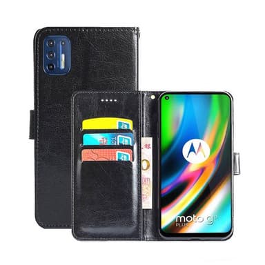 Lommebokdeksel 3-kort Motorola Moto G9 Plus  - Svart