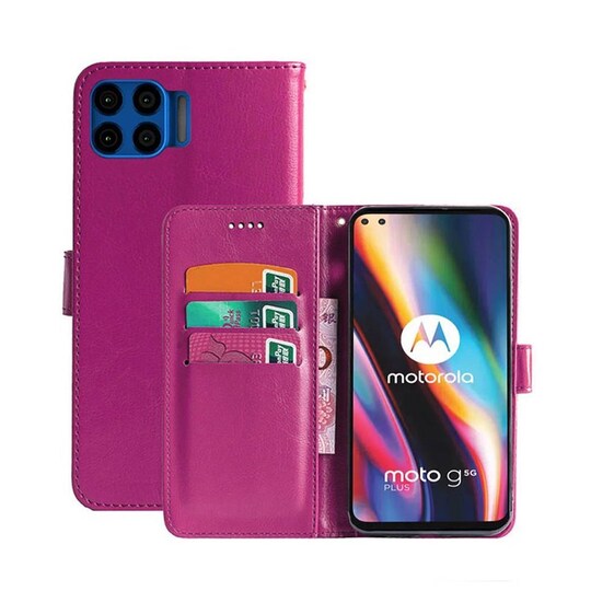 Lommebokdeksel 3-kort Motorola Moto G 5G Plus  - Rosa