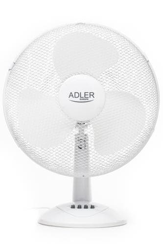 Adler AD 7304 Skrivebordsvifte, Antall hastigheter 3, 45 W, Oscillasjon, Diameter 40 cm, Hvit