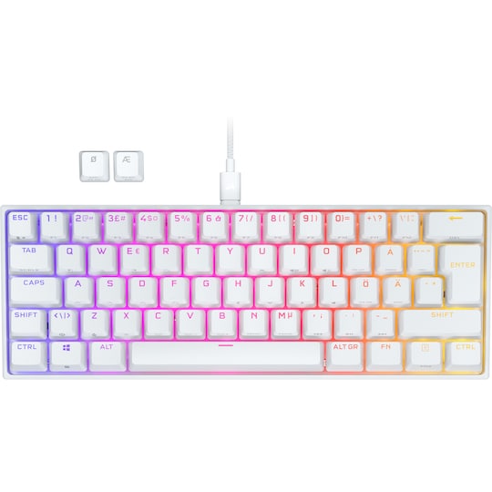 Corsair K65 RGB Mini gamingtastatur (hvit)