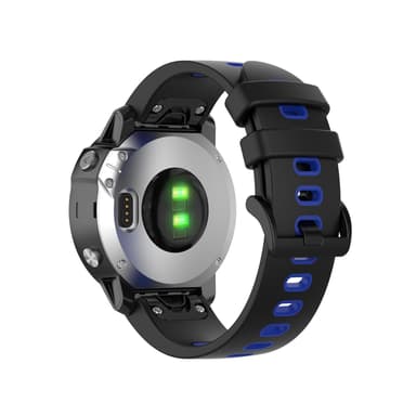 Garmin Fenix 5S / 6S Armbånd Silikon Blå / Svart