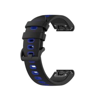Garmin Fenix 5S / 6S Armbånd Silikon Blå / Svart