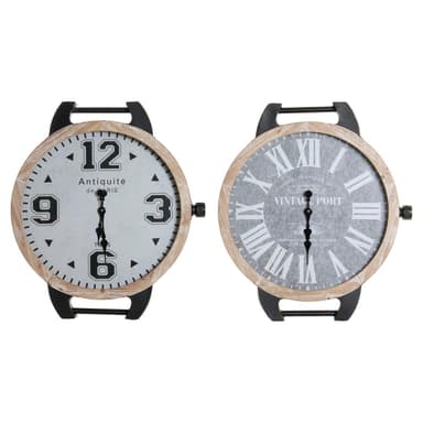 Pöytäkello DKD Home Decor Håndledd Metall Krystall (2 pcs) (65 x 7 x 74 cm)