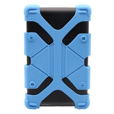 Universal iPad-deksel (7-8 tommer) med silikonblått stativ