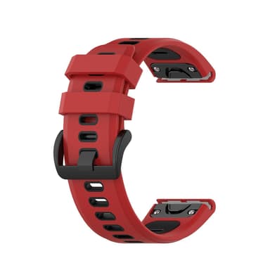 Garmin Fenix 5/6 armbånd Silikon Svart / Rød