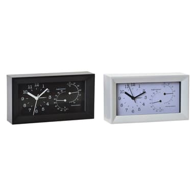 Pöytäkello DKD Home Decor Vekkerklokke Plast (2 pcs) (20 x 5.5 x 11 cm)