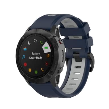 Garmin Fenix 5/6 armbånd Silikon Grå / Blå