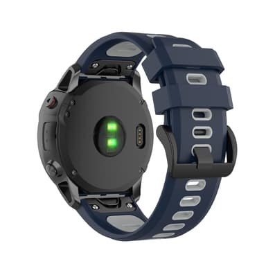 Garmin Fenix 5/6 armbånd Silikon Grå / Blå