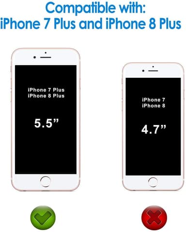 Skjermbeskytter iPhone 7 pluss / iPhone 8 pluss Herdet glass 3-pakke