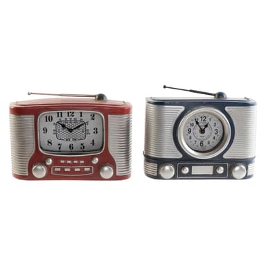 Pöytäkello DKD Home Decor Radio Jern Tre MDF (2 pcs) (29 x 10 x 21 cm)