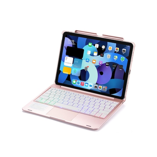 iPad Air 4 10.9 "/ iPad Pro 11" Bluetooth-tastatur med etui / deksel rosa