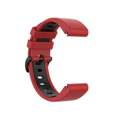 Garmin Fenix 5S / 6S Armbånd Silikon Rød / Svart
