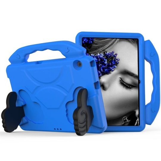 Slagresistent barnedeksel med stativ & håndtak Huawei MediaPad T5 10.1, Blå