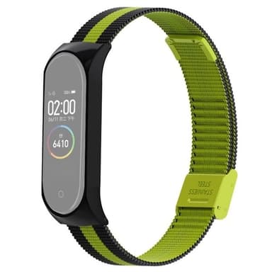 Metallarmbånd til Xiaomi Mi Band 4 / 3 Svart & Grønn