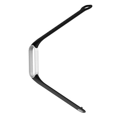 Silikonarmbånd til Xiaomi Mi Bånd 5 Svart & Hvit