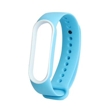 Elastisk armbånd til Xiaomi Mi Bånd 5 Lyseblå & Hvit