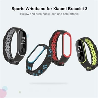 Sport armbånd til Xiaomi Mi Bånd 3 / 4 Svart & Rødt