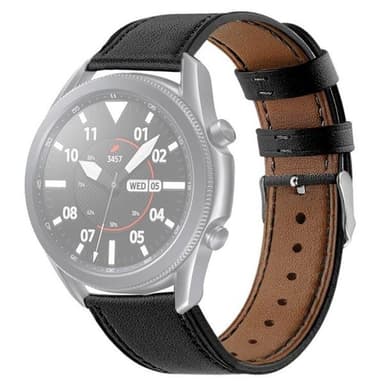 Armbånd i kunstlær til Galaxy Watch 3 45mm - Svart