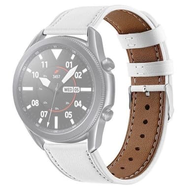 Armbånd i kunstlær til Galaxy Watch 3 45mm - Hvit